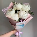 Ванильный : букет из молочных пионов